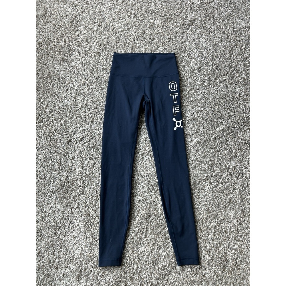 Lululemon Leggings Women's 6 Orange Theory Fitness Blue 28 Inseam Wunder Train